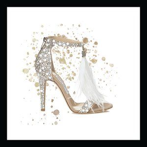 Diva original fashion art. Fan art fashion print in custom frame